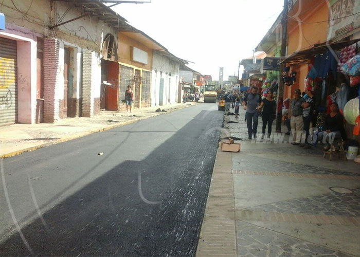 Mejoran calles en centro histórico de Jinotepe - TN8.tv