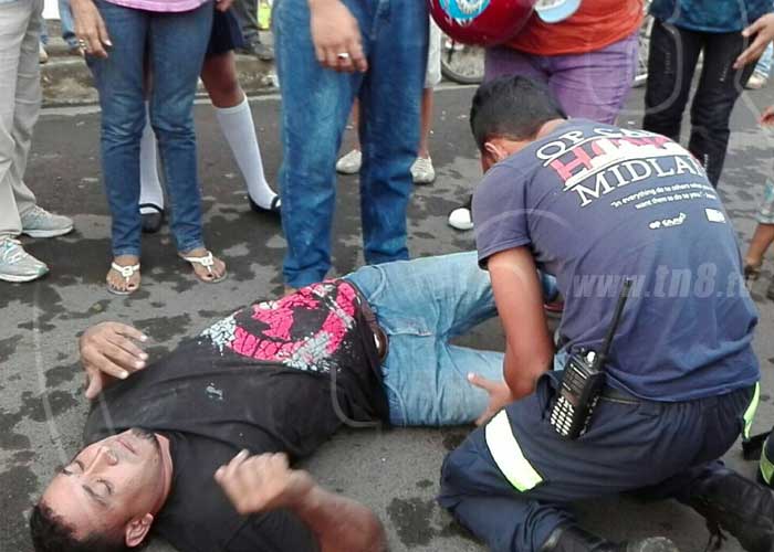 Jinotepe: Motociclista resulta gravemente lesionado por ... - TN8 el canal joven de Nicaragua