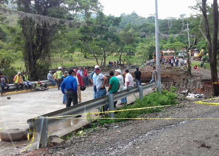 Matagalpa: Fuerte lluvia provoca desvío en una vía de San Ramón - TN8 el canal joven de Nicaragua