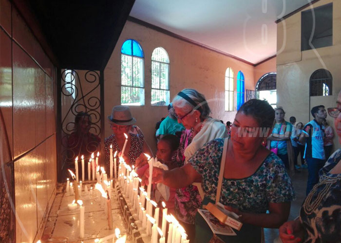 Peregrinos de Boaco visitan santuario de Jesús del Rescate en Rivas - TN8.tv