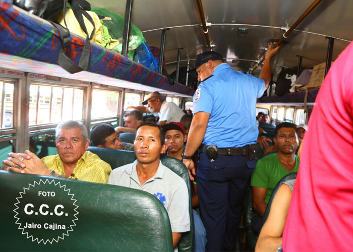 nicaragua, seguridad, terminal, buses, policia, 