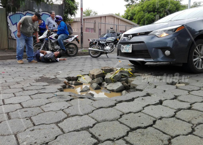 nicaragua, managua, accidente de transito, motociclista, lesionado,