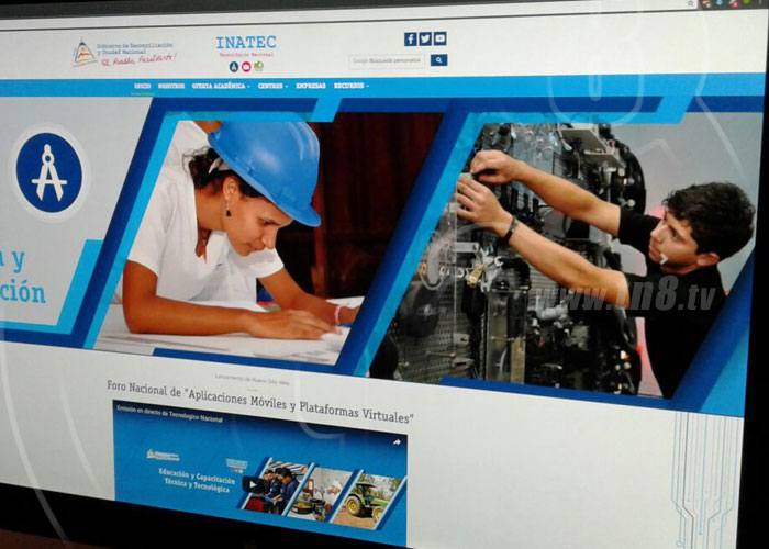 nicaragua, inatec, pagina web, plataforma virtual, educacion,