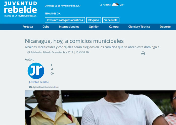 nicaragua, elecciones municipales, medios internacionales, noticias, votacion,