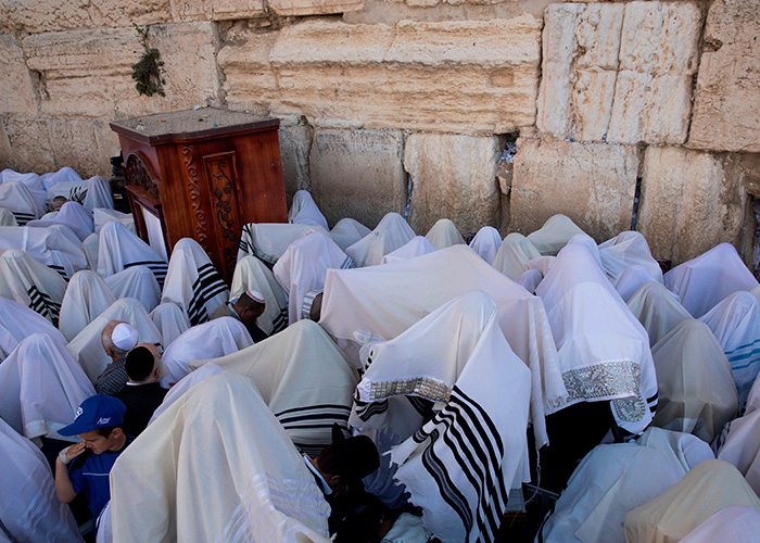 israel, miles de judios, bendicion, muro de lamentaciones, religion judaismo, 