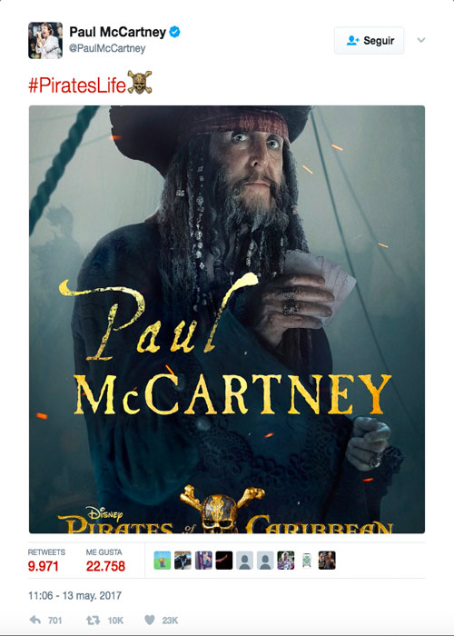 piratas del caribe, paul mccartney, 
