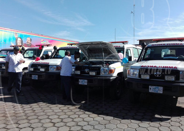 nicaragua, ambulancias, entrega, ministerio de salud, municipios,