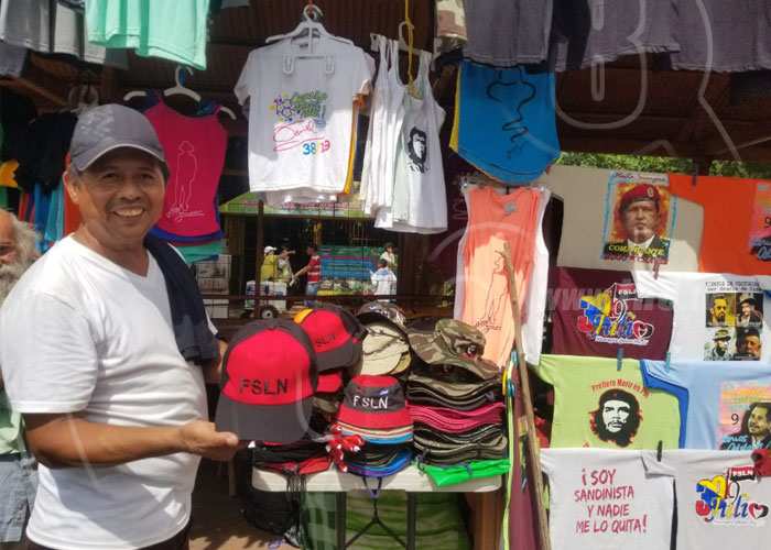 nicaragua, fsln, camisetas, venta, comercio, 19 de julio,