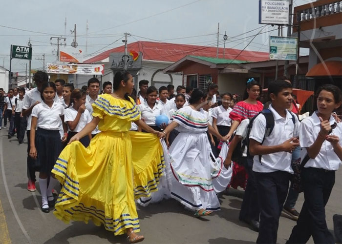 nicaragua, dia nacional del estudiante, rivas, caminata, conmemoracion,