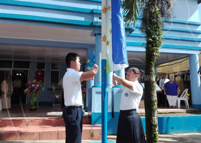 nicaragua, caribe, autonomia, bandera, conmemoracion, acto,
