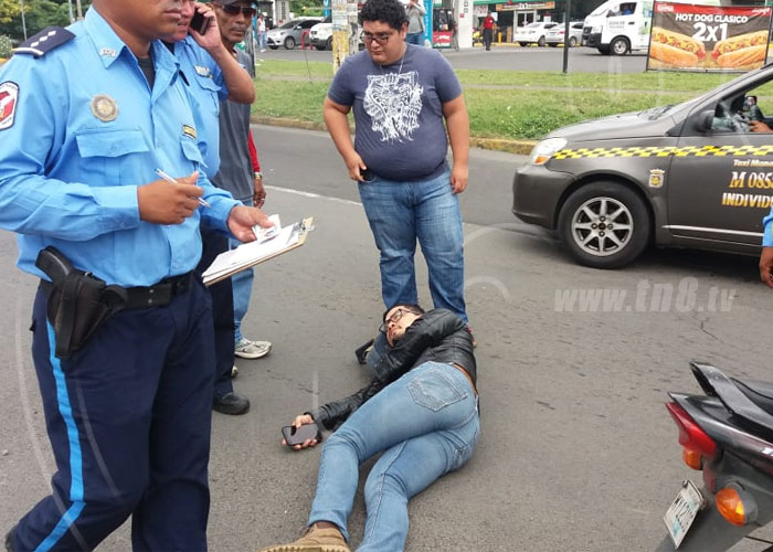nicaragua, accidente de transito, rotonda el periodista, motociclista,