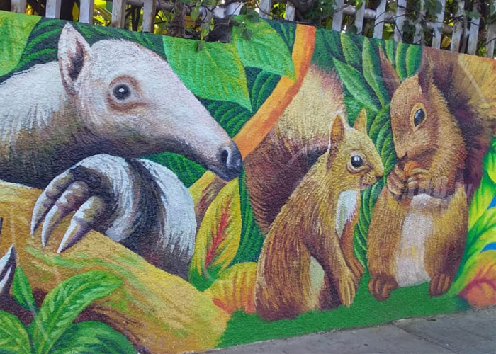 nicaragua, mural, asamblea nacional, flora, fauna, fonare, pintura,