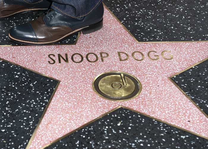 rapero, snoop dogg, estrella, paseo de la fama de hollywood,