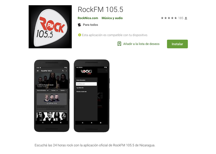 nicaragua, rock fm, radio, aplicacion, celular, musica, tecnologia,