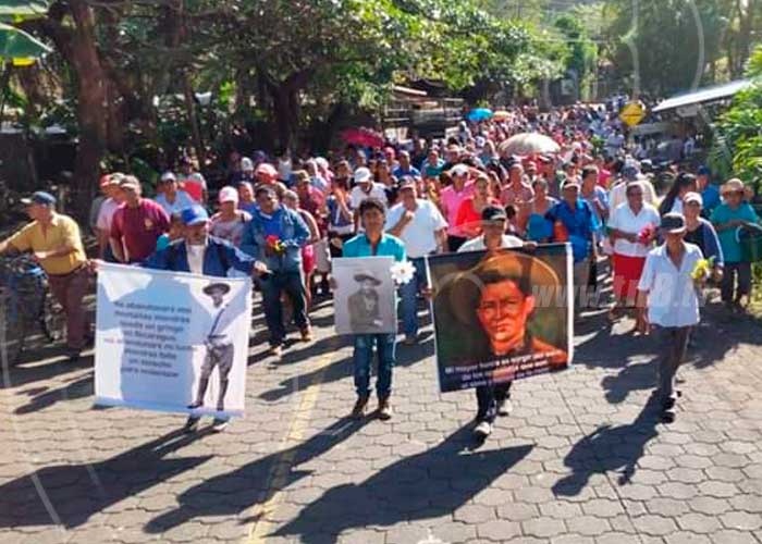 Isla de Ometepe se suma a las muestras de afecto al general Sandino en su aniversario de fallecido 
