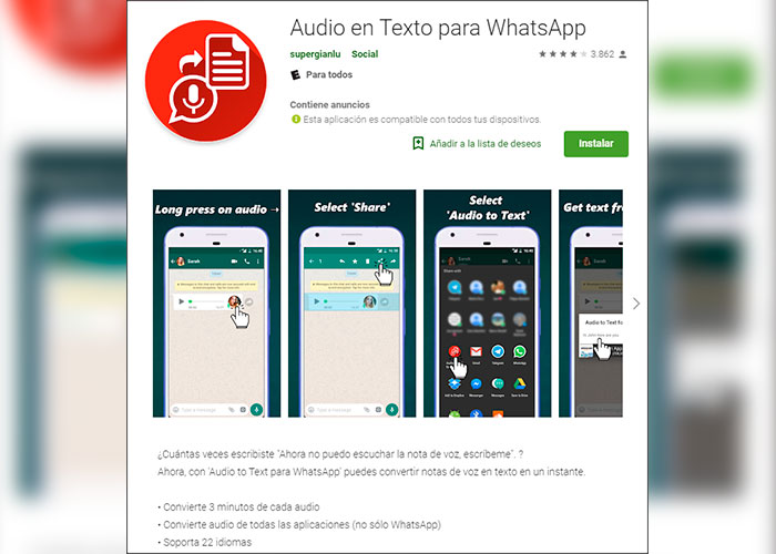 whatsapp, audio, texto, convertir los audios en textos, audio en texto, 