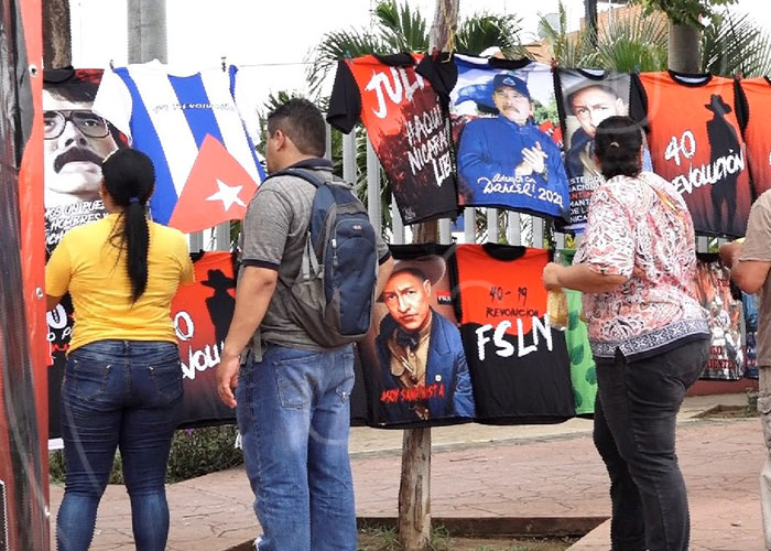 nicaragua, revolucion, camisetas, venta, comercion, 19 de julio,