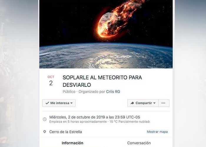 mexico, meteorito, evento, memes, facebook, soplarle al meteorito para desviarlo,