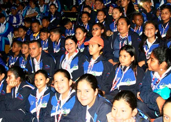 nicaragua,costa rica, juegos centroamericanos, inauguracion, estudiantes, atletas, 