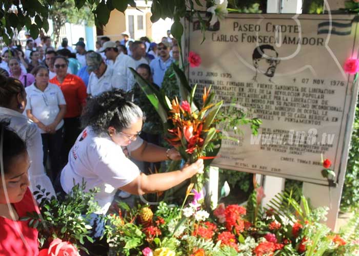 Militancia de Ocotal recuerda el legado de Carlos Fonseca Amador.