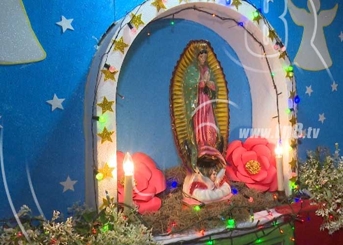 nicaragua, familia de nicaragua, virgen de guadalupe, virgen morena, celebracion, 