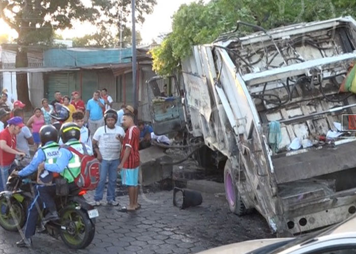 nicaragua, camion, basura, accidente, vivienda, carretera norte,