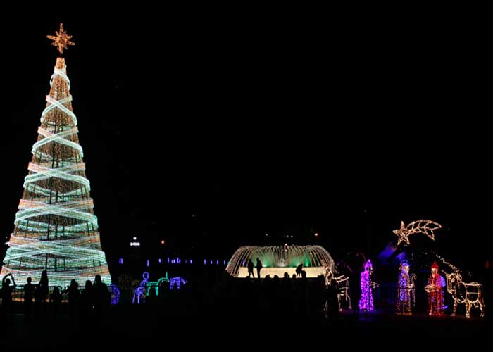 luces, arboles de navidad, ciudades, decoraciones, tradicion, navidad, magia, fotos, familias, ambiente