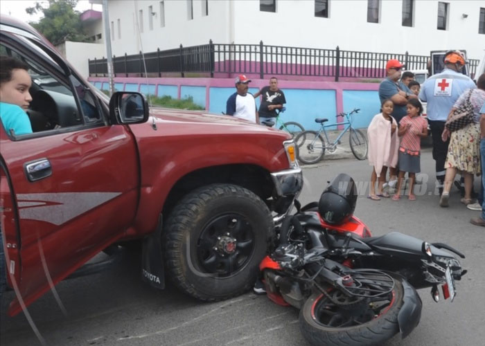nicaragua, esteli, accidente de transito, motociclista, lesiones, camioneta,