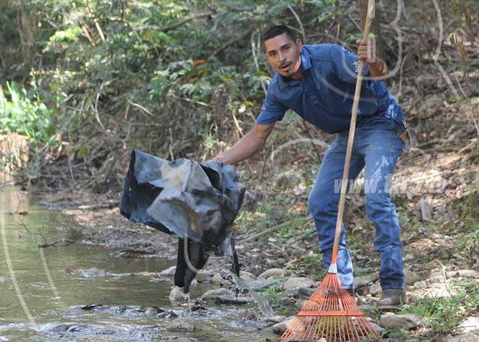 nicaragua, jornada de limpieza, rio dipilto, agua de ocotal, municipio limpio, 