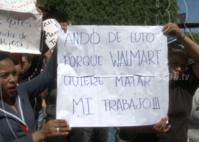 nicaragua, walmart, protesta, empleo, trabajadores, promotoria eficiente,
