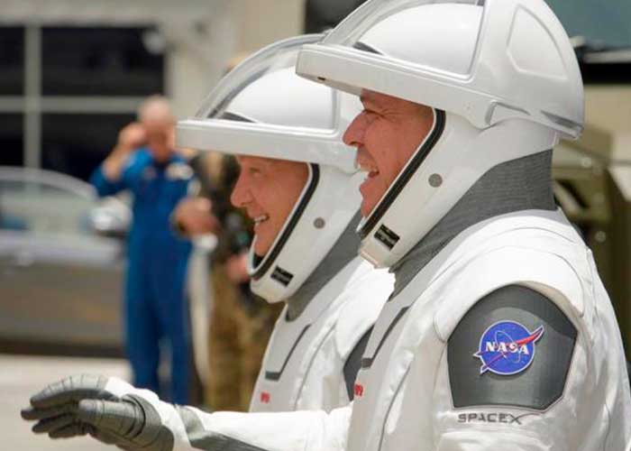 Los astronautas Douglas Hurley y Robert Behnken: FOTO:EFE