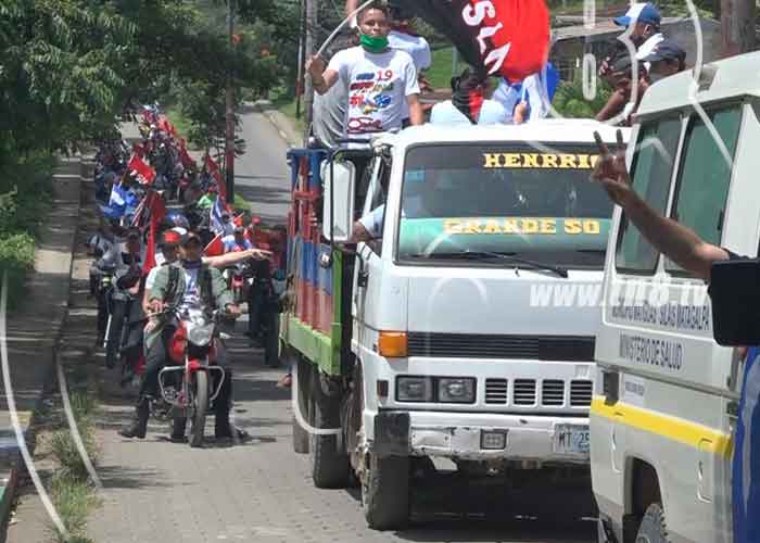 nicaragua, matiguas, caravanas, revolucion, familias, militancia sandinista, 41 aniversario