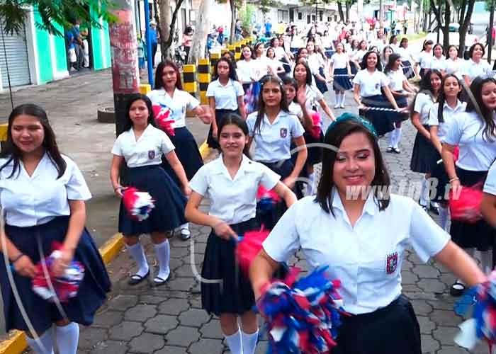 Foto: Estudiantes matagalpinos realizaron un recorrido por la calles principales/TN8
