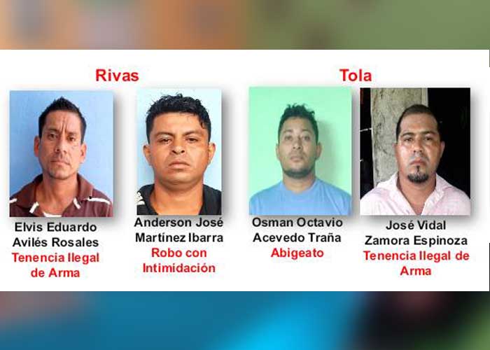 nicaragua, delincuencia, rivas, detenidos, conferencia de prensa,