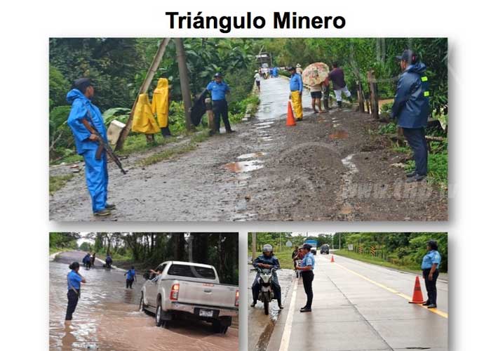 nicaragua, policia, sinapred, huracan eta, bilwi, triangulo minero,