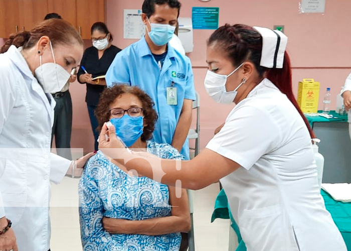 Foto: Pacientes siendo inmunizados ante el COVID-19/ TN8 