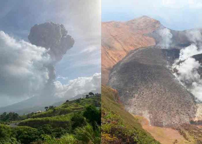 volcán La Soufrière, san vicente y las granadinas, erupcion,