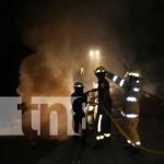 nicaragua, jalapa, bomberos, incendio de vehiculo,