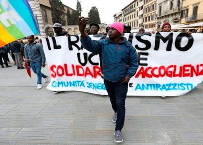 marcha contra el racismo en italia