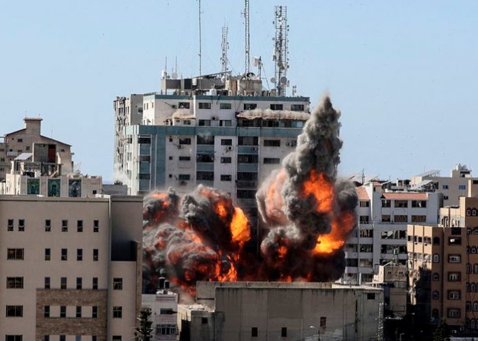 israel, bombardeó, agencias de prensa, escombros,