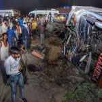 India, choque de autobús, migrantes, 17 muertos,