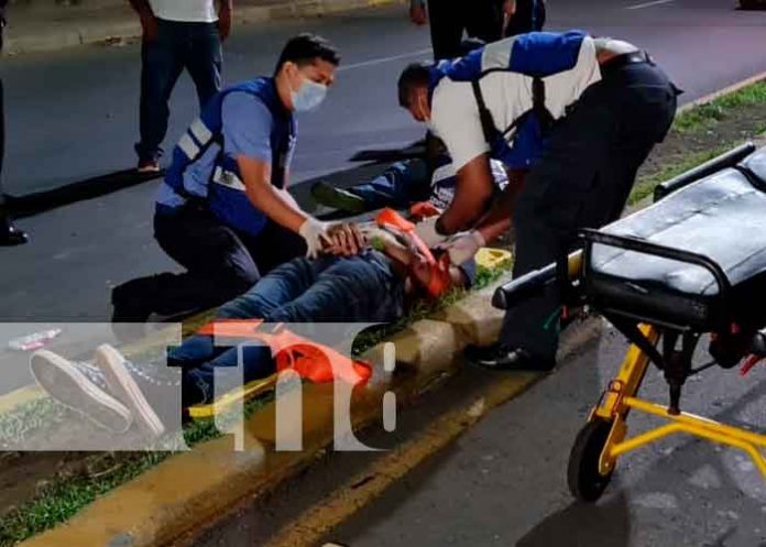 Accidente ocurrido en Rubenia deja a un motociclista en estado delicado