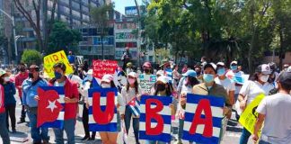 Mexicanos marchan para exigir fin a bloqueo contra Cuba