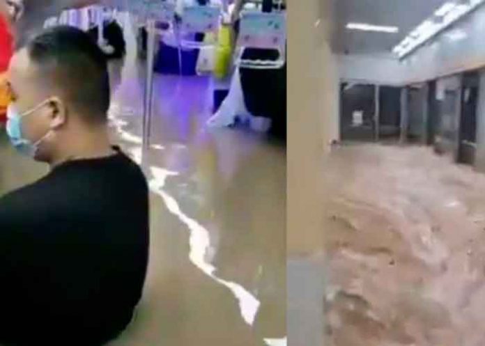 Metro en China: Pasajeros con el agua al cuello y aferrados a las asas / FOTO / Captura