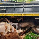Desperfectos mecánicos provoca vuelco en Villa Sandino, Chontales