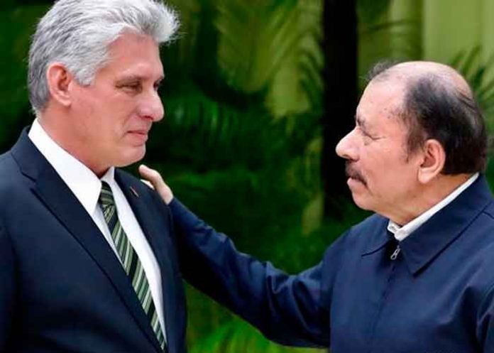 Presidente de Cuba y el presidente de Nicaragua