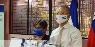 Acto por la firma de una donación por parte de Taiwán a Nicaragua para combatir el COVID-19