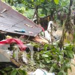 Calles afectadas y viviendas en Santo Domingo, Chontales