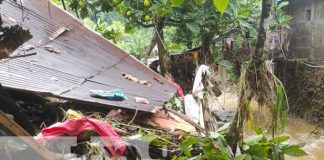 Calles afectadas y viviendas en Santo Domingo, Chontales