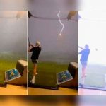 Sorprendente y aterrador, un rayo impacta en una bola de golf (VIDEO)